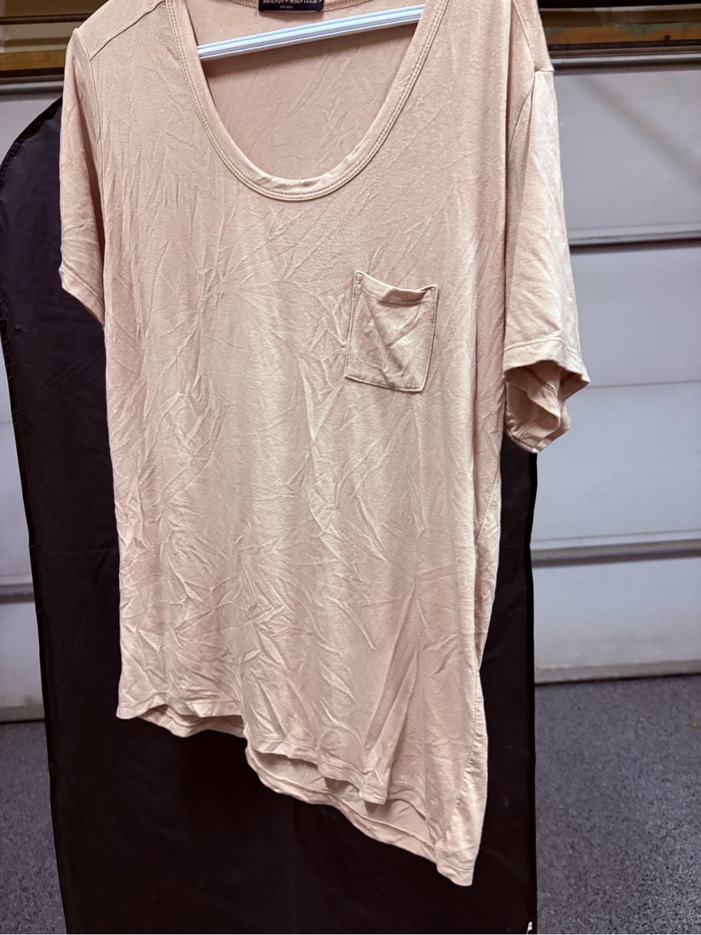Brandy Melville Neutral Beige Pocket Tee - woman’s